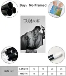Nebulanova Travis Scott albumo plakatas 3 drobės plakatas sienų dekoratyvinis atspaudas paveikslas tapyba svetainei miegamojo dekoravimui be rėmo stilius 30 x 45 cm
