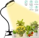 Jokapy led augalų lempa su stovu, pilno spektro 78 led augalų auginimo lempa 360&deg; lanksčiu kakleliu, lempa vazonams su laikmačiu 4/8/12 val., su usb adapteriu (juoda)