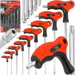 Verke V86434 T formos torx raktų rinkinys su rankena, 9 vnt.