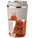 Postar Premium termo puodelis su spauda Keep Calm Pij Kawkę Lis 350 ml Kt_085