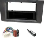 Automagnetola Sound-way 1 Din / 2 Din automobilio radijo priekinė panelė, radijo rėmas, Iso jungties kabelis, antenos adapteris, suderinamas su Fiat, Peugeot, Citroen, Suzuki