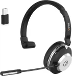 Wantek belaidės ausinės, bluetooth ausinės su mikrofono triuk&scaron;mo slopinimu ir usb jungtimi, belaidės ausinės su mikrofonu, skirtos pc/office/zoom/skype/laptop
