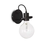 Sieninis &scaron;viestuvas Ideal Lux Wall lamp with 1 light Radijas, E27, juodas