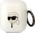 Apple AirPods ausinių dėklas Karl Lagerfeld Karl`s Head (KLA2HNIKTCT) skaidrus