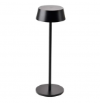 V-tac 2W LED įkraunamas stalinis &scaron;viestuvas, juodas, 3000K