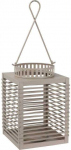 Home Styling Collection Metalinis žibintas su dekoratyvine rankena, pilkos spalvos