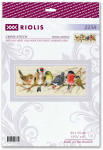 Uab Riolis Kryželio siuvinėjimo rinkinys "Pauk&scaron;čiai ant &scaron;akos" 35x15 cm SR2250
