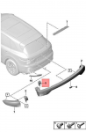 Porsche Cayenne 9YA Trim Juostelė Juodas Originalus 9Y3945425AOK1
