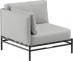 Sofa Sitsit Lauko modulinės baldai, Dandy galinis modulis, 78x78x78 cm, pilka spalva