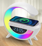 &bdquo;Energy Sistem Wolulu AS-50195&ldquo; naktinė lemputė su belaidžiu įkrovikliu / &bdquo;Bluetooth&ldquo; garsiakalbiu / žadintuvu / LED / RGB