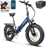Elektrinis dviratis Samebike LOTDM200, 20", 750W, 13Ah, mėlynas