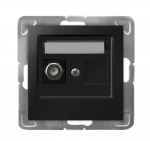 Ospel GPA-1YF/m/33 IMPRESJA Viengubas F tipo antenos lizdas, juodos spalvos metalinis GPA-1YF/m/33