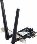 &Scaron;akotuvas ASUS PCE-AX1800 WiFi-6+Bluetooth PCIe kortelė AX1800 dviejų dažnių, PCI Express, 2 i&scaron;orinės antenos