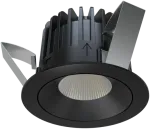 14W įleidžiamas &scaron;viestuvas INTO R100 LED, juodas, 4000K