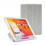 Pipetto iPad 10.2" Metallic Origami Case with TPU Back - Sidabrinis