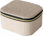 Boltze papuo&scaron;alų dėžutė, aptraukta velvetu CAJA, 12 x 10 x 6 cm, spalvos: kreminė