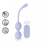 Loveline By Shots Loveline Vibrating Duo Bead Kegel Trainer Lavender with Remote Control