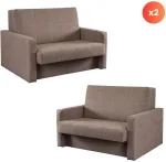 Fotelis Mebel Elite I&scaron;skleidžiamų fotelių komplektas, 2 vnt., MILAN 2, smėlinis