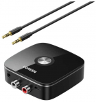 Bluetooth adapteris imtuvas Ugreen CM123 2xRCA/AUX Bluetooth 5.0 juodas (30445)