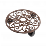 Ketaus gėlių stovas su ratukais, &Oslash;29,3 x 6,6 cm