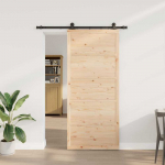 Slankios durys Natūrali 80 x 208 cm Pu&scaron;ies medienos masyvas