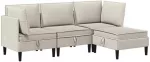 Sofa Svetainės baldų komplektas 4 vnt. Avižinė Audinys