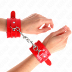Kink Wrist Restraint KINK Raudona Adjustable Shiny Hand Cuffs 23-33 cm - Stylish Restraint System