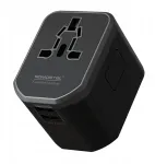 Somostel maitinimo adapteris visam pasauliui 2x USB 2.4A QC3.0 juodas SMS-A22 (35523)