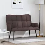 Dvita&scaron;kė sofa Tamsiai rudas 115 x 61 x 87 cm Audinys