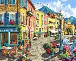 SuperColor Tapyba Pagal Skaičius: &bdquo;Spalvinga gatvė&ldquo; 40x50 cm