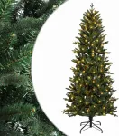Dirbtinė Sulankstoma Kalėdų Eglutė 210 cm 300 LED &Scaron;ilta balta