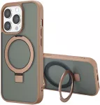Dėklas Accezz žiedinis stovas su nugarėlės dėklu ir MagSafe, skirtas iPhone 14 Pro Max &ndash; Rudas