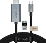 Tech-Protect UltraBoost USB-C HDMI 2.1 60HZ vaizdo kabelis 300 cm - Pilkas