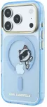 Dėklas Karl Lagerfeld IML Choupette Peekaboo phone case with MagSafe support for iPhone 18 Pro Max mėlynas