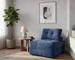WOBA navy mėlynas pouffe-mattress
