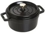 Puodas żeliwny apvalus Staub - Juodas, 2.2 ltr