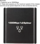 Gugxiom Dualcomm Etap-2003 10/100/1000base-t gigabitinis ethernet tinklo Tap, galingas aliuminio lydinio ethernet skirstytuvas, palaiko 1000 mbps, vienalaikis