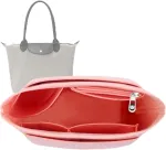 Lckaey veltinio įdėklas-organaizeris piniginei į Longchamp Le Pliage Small Medium Large Backpack krep&scaron;iams, rožinis