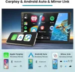 Automagnetola Hikity 2g 64g Android13 automobilinis radijas Toyota Avensis T25 2002-2008 su belaidžiu Carplay Android Auto, 9 colių jutiklinis ekranas, Gps navigacija, Bluetooth Wifi Rds Fm Mic, atbulinės eigos kamera