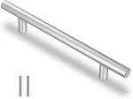 Cnmtcco Spintelių rankenėlės, 10 vnt. baldų rankenų rinkinys, nerūdijantis plienas, stalčių rankenėlės, durų rankenėlės, 128 mm atstumas tarp skylių, rankenėlės virtuvės spintelėms, T formos rankena