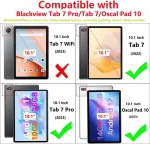 Tvirtas dėklas su stoveliu Blackview Tab 7 Pro/tab 7/oscal Pad 10, tamsiai žalias