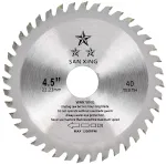 Jokapy 115 mm 40 dantų volframo karbido diskinis pjūklo diskas medienai, plastikui, kampinis &scaron;lifuoklis, vidinis skersmuo 22,2 mm