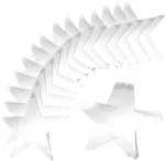 Sofplate, 36 sidabrinių žvaigždžių i&scaron;karpos, popierinės žvaigždės, 11 (1) cm, dvipusis spausdinimas, blizgus, žėrintis menas, konfeti i&scaron;karpos "pasidaryk pats" skelbimų lentai, klasei