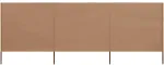 Uždanga nuo vėjo, 3 plok&scaron;tės, taupe spalvos, 400x80cm, audinys