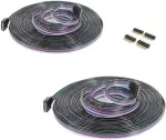 2 vnt./pakuotėje 5 m led rgbw juosta 5 kontaktų led prailginimo laidas led juostos jungties prailginimo jungties skirstytuvo laidas, skirtas 5 kontaktų rgbw 5050 3528 2835 led juostai