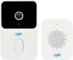 PNI Safe House IDB12 vaizdo durų skambutis, WiFi, naktinis matymas, IP54, integruota baterija, valdymas per Tuya programėlę