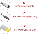Wicareyo maitinimo &scaron;altinis, skirtas wii u gamepad, maitinimo laidas, skirtas wii u gamepad, eu ki&scaron;tukas