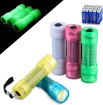 Kunhe 5 fluorescencinių mini žibintuvėlių vaikams su 15 Aaa baterijų &ndash; puikiai tinka stovyklavimui, lazerių dienai, vakarėlių mai&scaron;eliams, gimtadienio dovanoms, smulkioms dovanėlėms mergaitėms, berniukams, mokyklos klasei