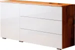 Komoda Paris, 110 cm, 3 stalčiai, lentynos