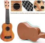 Vaiki&scaron;ka gitara, 44 cm mini gitara, ukulele vaikams, gitara vaikams su 4 reguliuojamomis stygomis, ukulele gitaros žaislas mažyliams, pradedantiesiems, berniukams, mergaitėms, žaislinė gitara (44 cm)